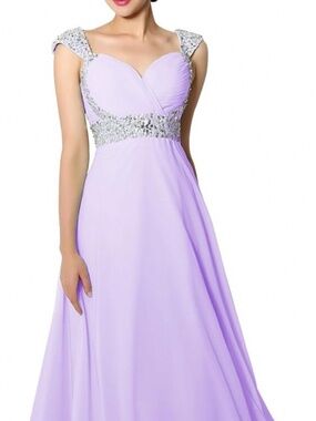 SARAHBRIDAL LONG CHIFFON EVENING GOWN/ DRESS, US 6